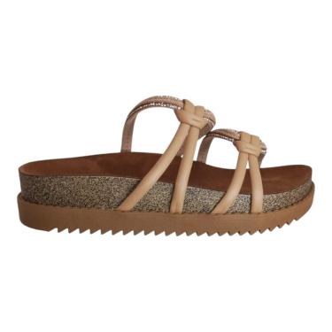 Imagem de Chinelo Feminino Papete Moleca Tiras  Brilho Casual 5500.111