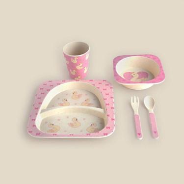 Imagem de Kit de Alimentação Cisne Melamina c/5 peças - A\BABY