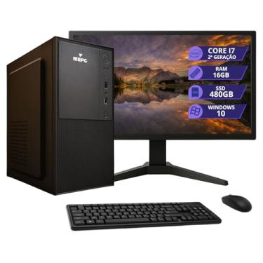 Imagem de MRPC Computador Completo com Intel Core i7 2ª Geração, 16GB RAM DDR3, SSD 480GB, Monito...