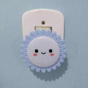 Imagem de Luminária Led Flor Tomada Quarto Corredor Infantil Bebês Decoração Luz