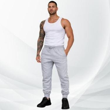 Imagem de Calça Moletom Lisa Premium Felpada moleton Inverno Confortável Com Cordão Bolso Ajuste Perfeito-Unissex