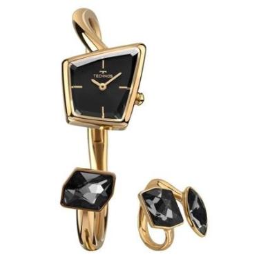 Imagem de Kit Technos Feminino Crystal Dourado - VX10AA/K1P-Feminino