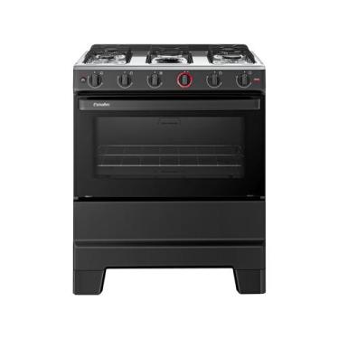 Imagem de Fogão a Gás 5 Bocas Automático Ideal Super Preto Mesa Inox F51AP - Esm