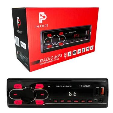 Imagem de Radio Automotivo Bluetooth Mp3 Player Usb Sd Controle Fp100 - FP Impor