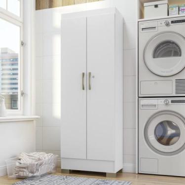 Imagem de Armário Sapateira Multiuso 2 Portas com Chave Essencial - MDE, Branco