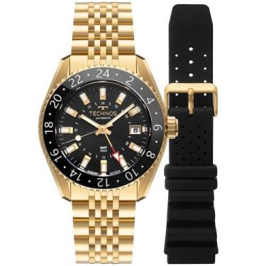 Imagem de Relógio Technos Masculino Automatico Gmt Dourado - Nh34ab-t1p Relógio 