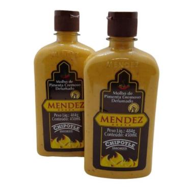Imagem de Kit Molho Pimenta Mendez 450ml 02 Cremosa Defumada Chipotle