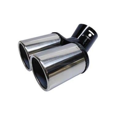 Imagem de Ponteira Dupla Cromada Esportiva Adaptação Saída 2 7/8 Pol - DSTAL