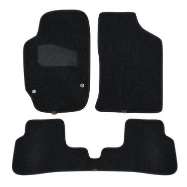 Imagem de Tapete Capacho VW Fox 2014 A 2017 Sob Medida 3 Peças Preto - Lanzi