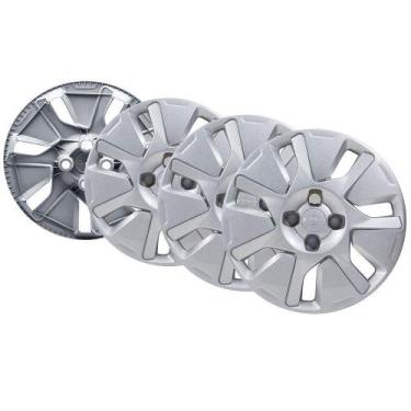 Imagem de Jogo De Calotas Aro 15 Prata Acessorios Onix prisma agile astra meriva