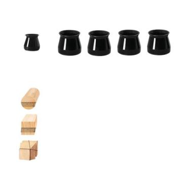 Imagem de 16 Protetores De Silicone Para Pés De Cadeira Com Base De Feltro Para 