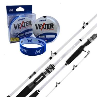 Imagem de Vara Carretilha Garbus Pro 2,10m 80lb e Linha Vexter Nylon Forte e res