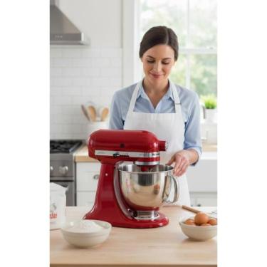 Imagem de Batedeira Pedestal 4,8L Vermelha 10 Velocidades 127V - Congratulations