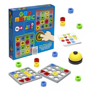Imagem de Jogo De Tabuleiro Geometric Brincar Em Familia Educativo - Playland