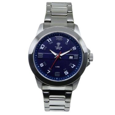 Imagem de Relógio Masculino de Aço Tuguir Analógico Infinity 9169D Prata e Azul