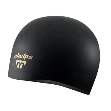 Imagem de Touca De Natação Adulto De Silicone Phelps Dome Race Cap 2.0, Preto, D