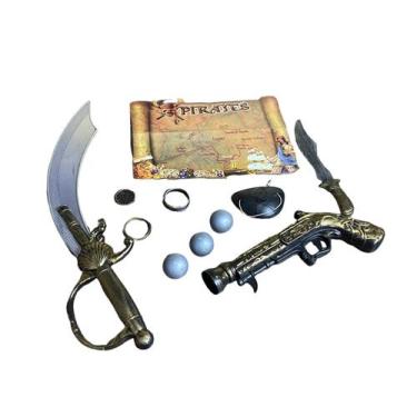 Imagem de Kit Pirata Infantil Com Espada Pistola e Bolinhas Fantasia - Lynx prod