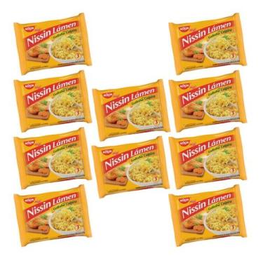 Imagem de Miojo Nissin Lámen Macarrão Instantâneo Galinha Caipira Kit com 10 Uni