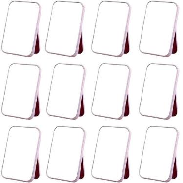 Imagem de 12 Espelhos de mesa maquiagem portátil camarim mesa bancada atacado re