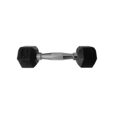 Imagem de Halteres Sextavado Injetado com Pegada Cromada 2,0Kg - ANILHAS FITNESS