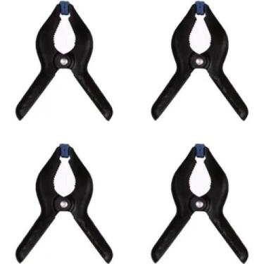 Imagem de Kit com 4 Grampos de Nylon 4 7354 para Furar Prender Colar e Parafusar