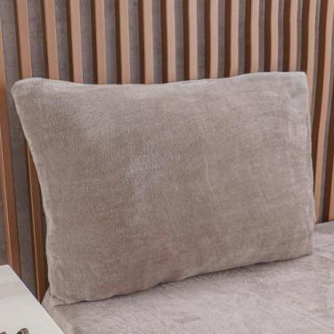Imagem de Fronha Plush Flannel 100% Poliéster 50x70cm Bene Casa Marrom