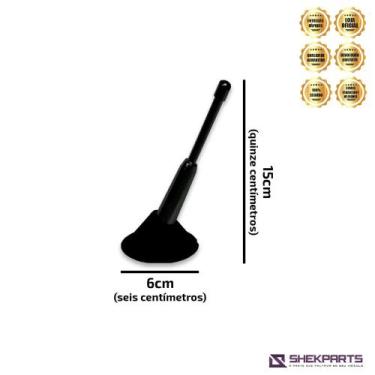 Imagem de Antena Carro Curta Haste de 150mm Preta Universal Shekparts 01.012