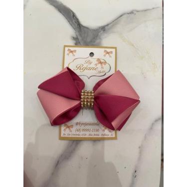 Imagem de Laço rosa com dourado - By ateliê Rejane 