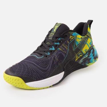 Imagem de Tênis Lynd Fractal Esportivo Masculino, Preto, Verde, 42