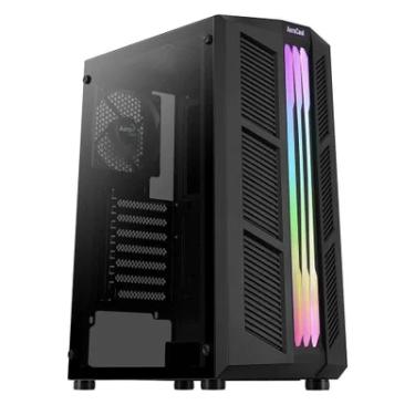 Imagem de Gabinete Gamer Aerocool, Mid Tower Prime, RGB, Lateral de Vidro, Preto - 72999