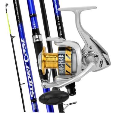 Imagem de Kit Pesca Grande Porte Molinete Ragnar 60 Vara Super Cast Ideal para P