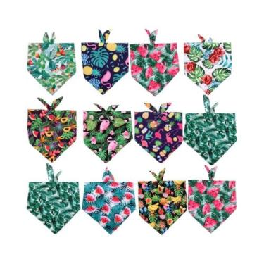 Imagem de Bandanas Estilo Frutas Para Cães, 8 Peças, Lenços De Verão Para Pets, 