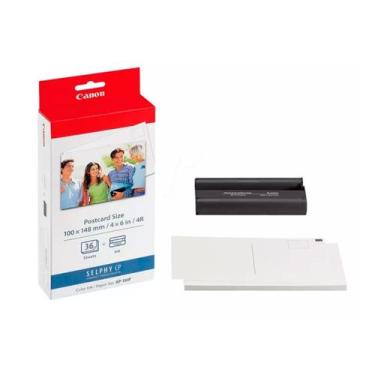 Imagem de Kit Papel Fotográfico + Tinta Canon Selphy Kp-36ip 4x6"