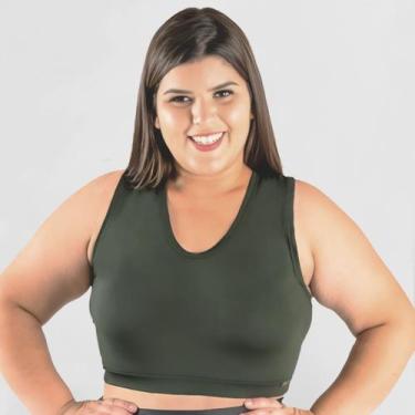 Imagem de Top Fitness Plus Size Feminino Suplex Nadador Sustentação - Catwalk, G