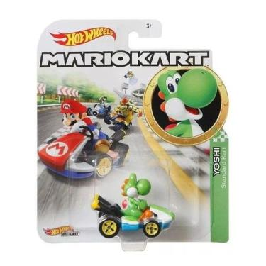 Imagem de Carrinho Hot Wheels Mario Kart Yoshi Standard Kart Novo