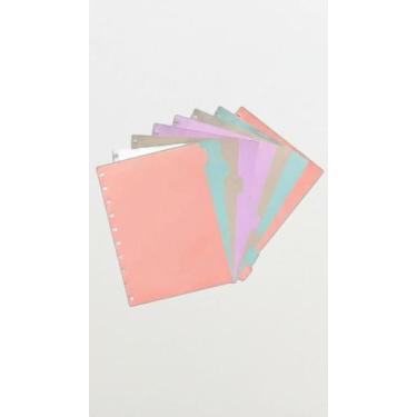 Imagem de Divisórias B5 Coloridas 10 Furos Kit 8 Unid. - Congratulations Store