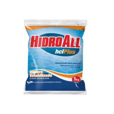 Imagem de Produto para Piscina HCL PLUS DICLORO 1kg Desinfetante Tratamento de Água Hidroall do Brasil 1KG