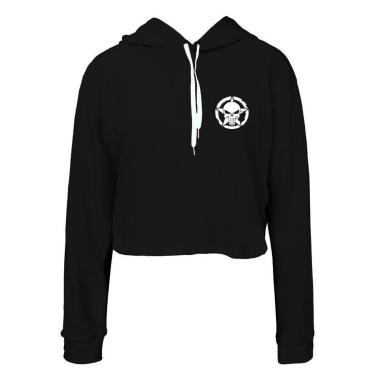 Imagem de Moletom Feminino Cropped Capuz Inverno Confortável Casual-Feminino