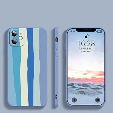 Imagem de Capa de telefone luxuosa colorida arco-íris de silicone líquido para iPhone 12 11 13 Pro Max Mini XR XS X 6 6S 7 8 Plus SE2 Capa macia fashion, A07, para iPhone 11Pro Max