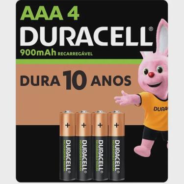 Imagem de Pilha Recarregavel aaa 900MAH Blister com 4 Duracell DX2400 nimh 1,2V