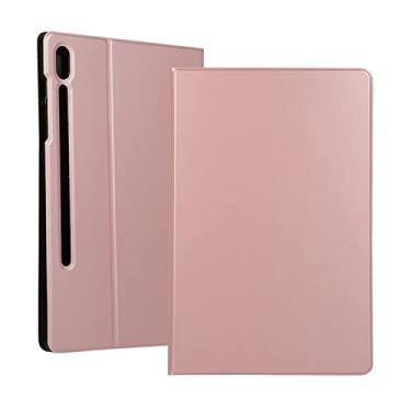 Imagem de Tábua PC Capa Para Lenovo Tab P12 Pro 12.6 polegadas Caixa De Tablet, Premium Choque Prova Folio Case, Angles Multi-Visão, Macio Tpu. Tampa traseira Auto Sleep/Wake (Color : Rose gold)