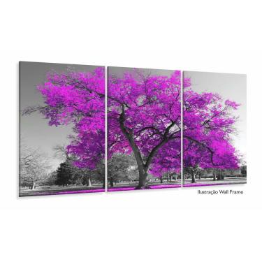 Imagem de Quadro Decorativo 120x60 Sala Quarto Árvore Rosa 1