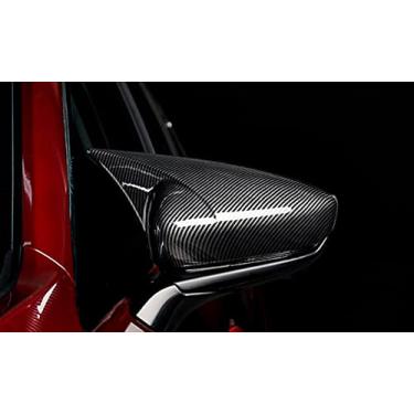 Imagem de GZBFTDH Tampa do espelho da porta lateral do carro para Mazda 3 2020 2021 2022 acessórios de decoração exterior, peças da tampa do espelho retrovisor automático