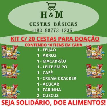 Imagem de Kit - 20 Cestas Básicas P/ Doações! - H&M Cestas Básicas