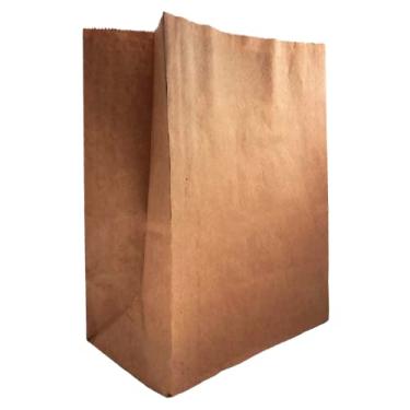 Imagem de Printec 50 Sacos Papel Kraft M (30x24x14) Reusável, Fechamento Superior Dobrável, Ecológico, Pardo, Papel Kraft, 30x24x14 cm