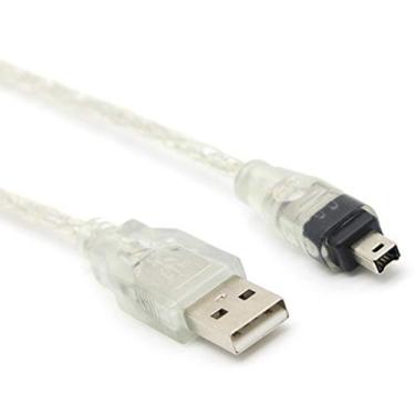 Imagem de MaxLLTo Cabo de Dados Adaptador USB para Firewire IEEE 1394 de 4 Pinos, 1,8 m, Compatível com Câmera