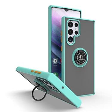 Imagem de Capa de telefone com suporte para Samsung Galaxy S21 S20 S22 A12 A21S A22 A31 A32 AA51 A52 A70 A71 M62 M21 M30 M31s M51 Capa magnética, azul celeste, para Samsung S21 FE