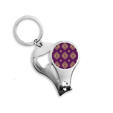 Imagem de Kingdom Golden Purple Art Illustration Nail Nipper Ring Chaveiro Abridor de Garrafas Cortador