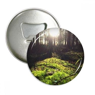 Imagem de Abre-garrafas com ímã de geladeira e cenário da natureza da silvicultura