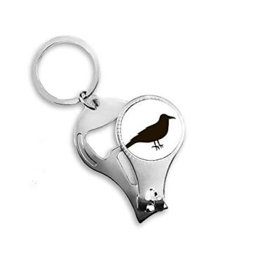 Imagem de Corvo preto bonito animal retrato alicate anel chaveiro abridor de garrafa cortador